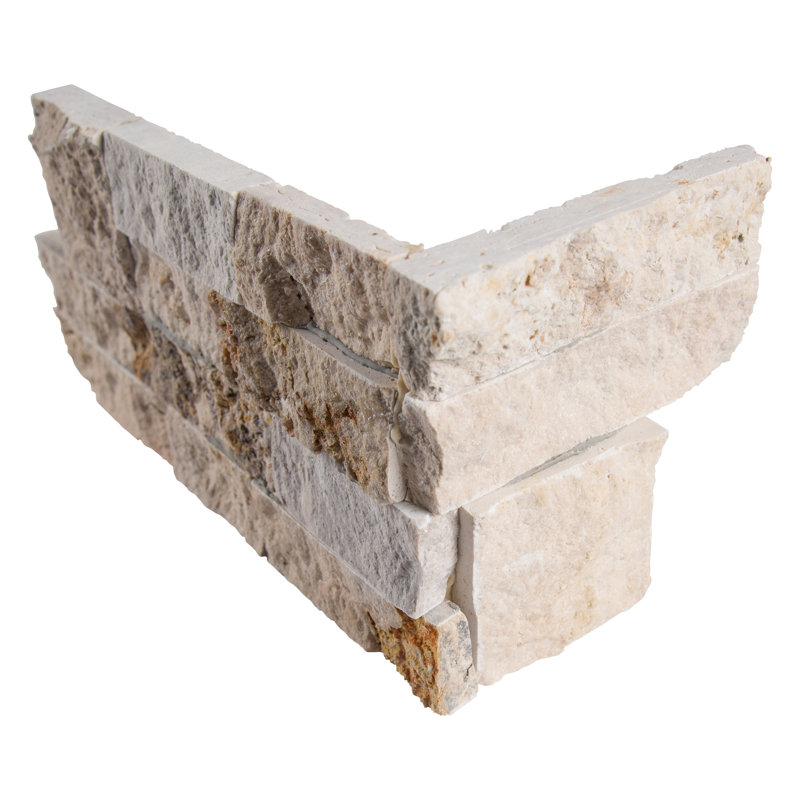 Stonecrest 6 in. x 18 in. Split Face Natural Stone Ledger Corner Wall Tile, Branford