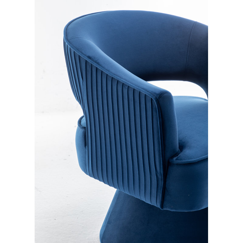 Ensemble de salon en velours 3 pièces Chynna, Bleu