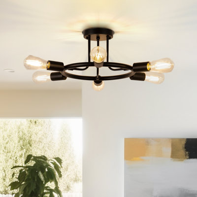 Plafonnier semi-encastré 6 lumières Cyriel Spoutnik