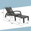 Chaise longue d'extérieur en osier avec repose-pieds rétractable Pantin