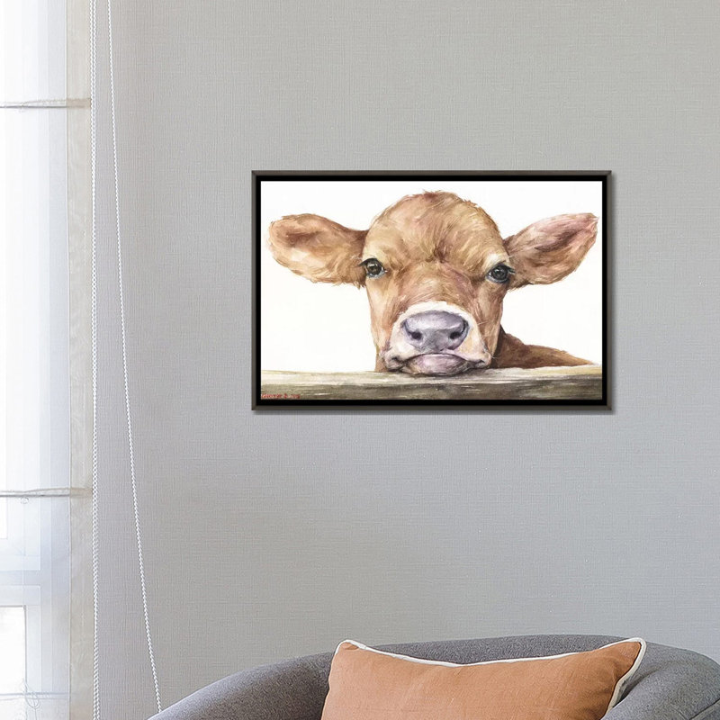 « Calf » par George Dyachenko, reproduction d’art encadrée, Toile tendue, H 26 po x l 18 po x P 1,5 po