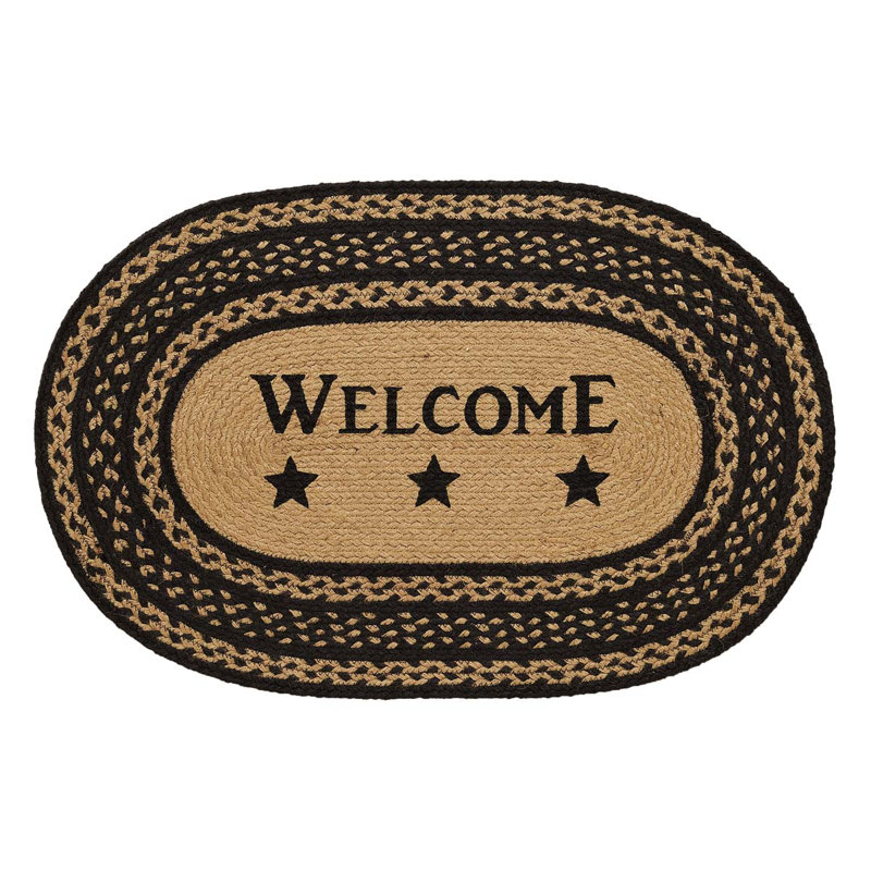 Tapis de jute Farmhouse, Ovale 1 pi 8 po x 2 pi 6 po