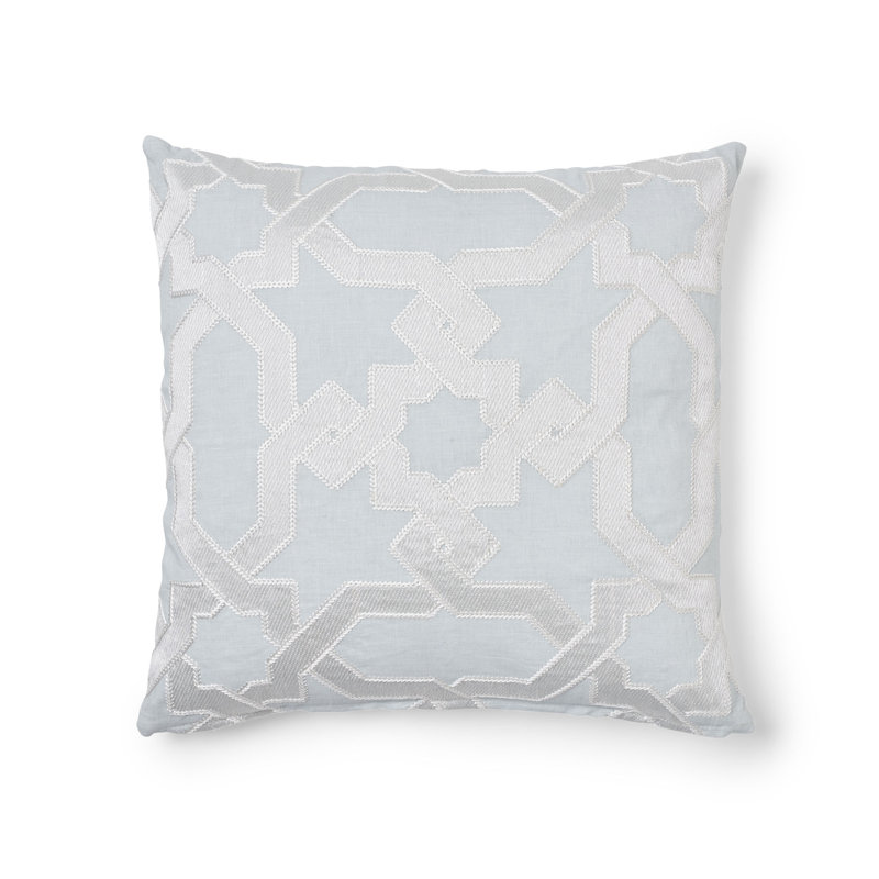 Cordoba Embroidery Pillow, Mist, 18" x 18"