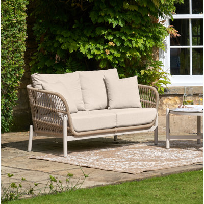 Aris 145cm Wide Outdoor Straight Patio Sofa with Cushions