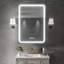 Armoire à pharmacie rectangulaire en fer l 20 po x H 28 po avec miroir, lumières à intensité variable, désembueur, prise et USB-1900455410-1896804004-1898739647