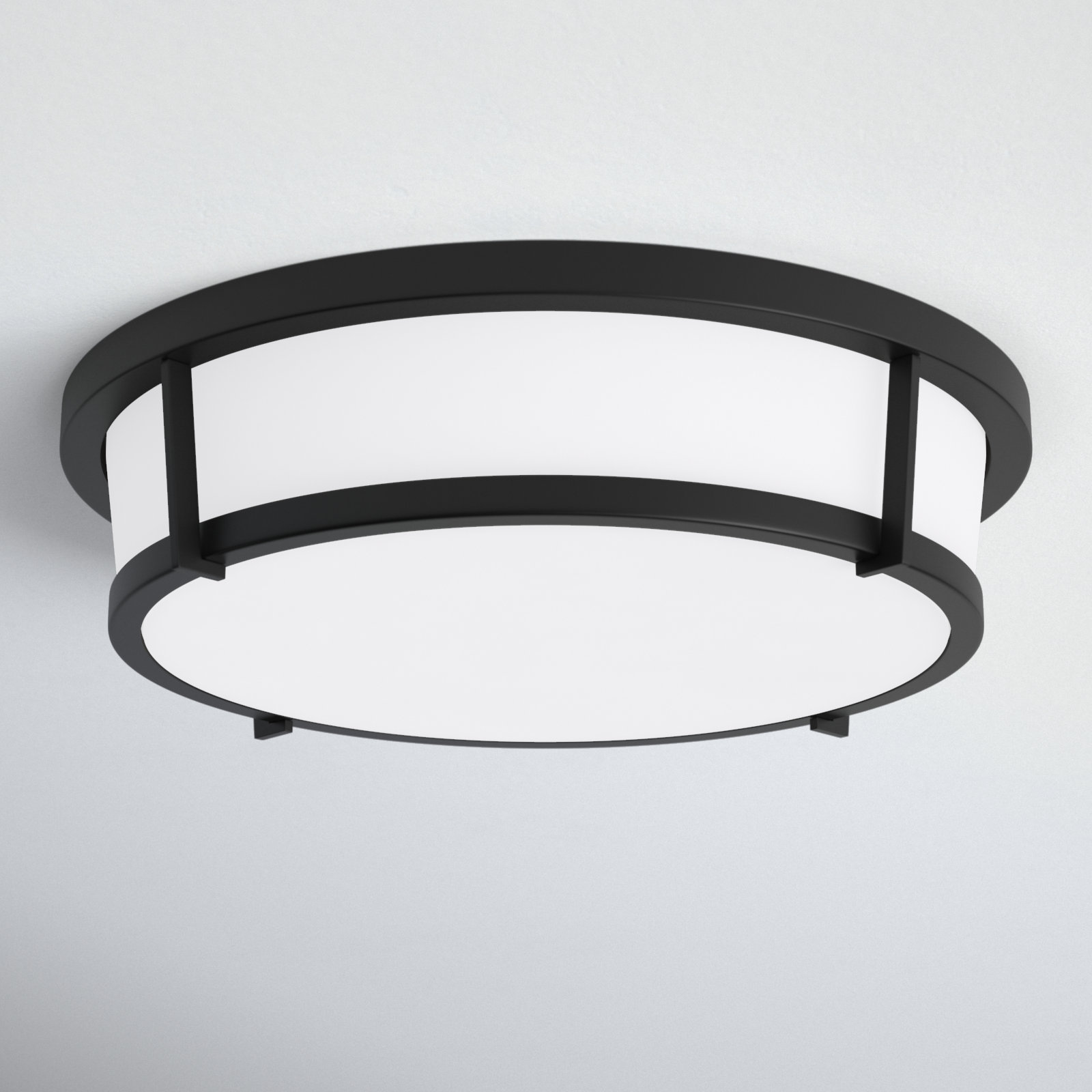 Briella 2 Light Acrylic Flush Mount, Black