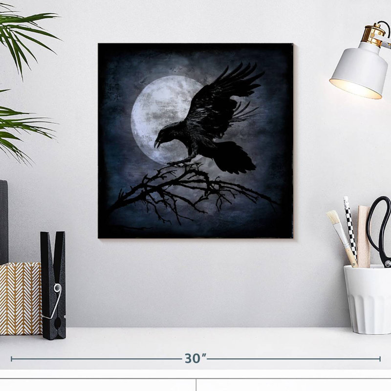 Kelan Moonlight Crow, 16" H x 16" W