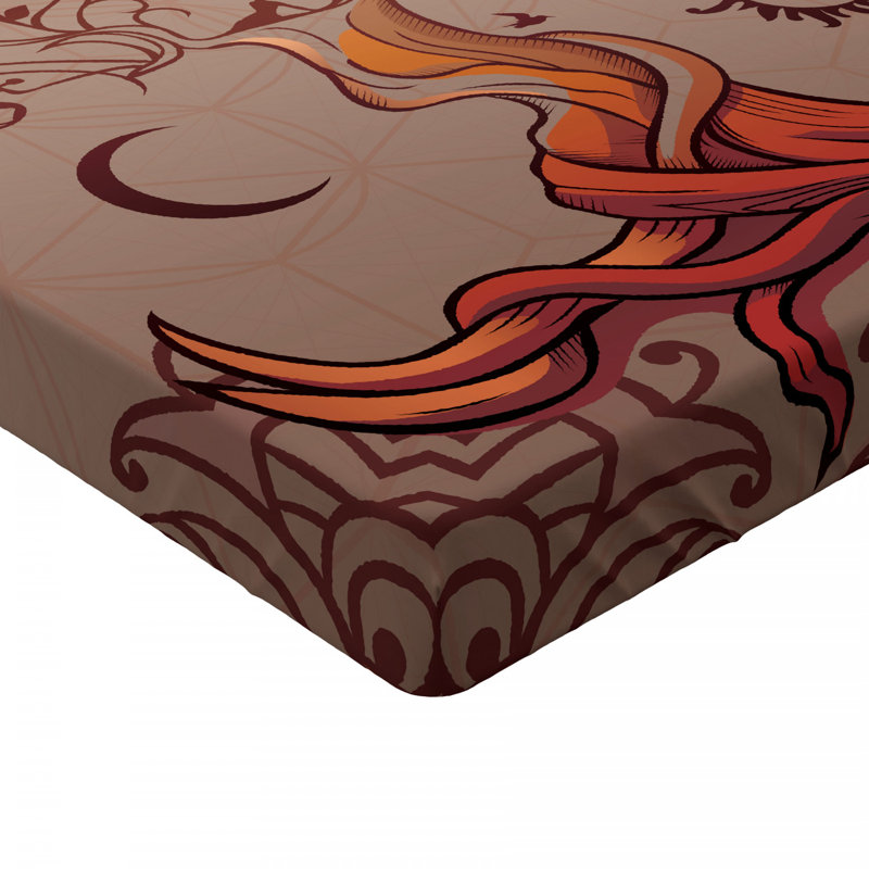 Microfiber Floral Fitted Sheet, Full Fitted Sheet
