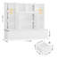 All-in-One 54''W Storage Bookcase with Hidden Drawers and  Adjustable Shelves-2144331283