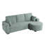 Canapé d'angle avec pouf de rangement, ports USB et porte-gobelets-858279778