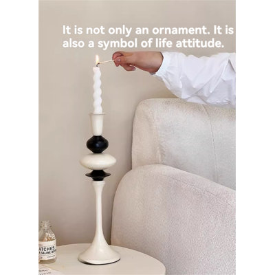 15.55'' H Metal Tabletop Candlestick