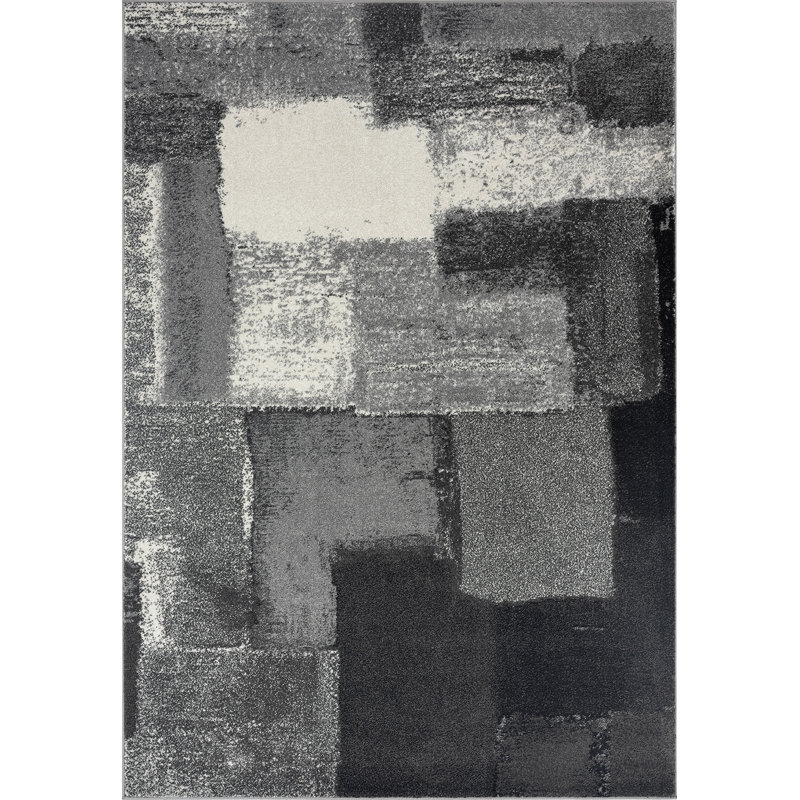 Tapis gris Araby, Rectangle 7 pi 9 po x 9 pi 9 po