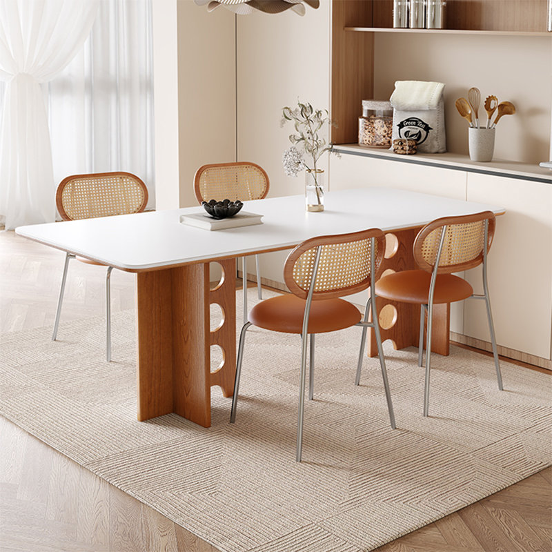 Ensemble de table de salle à manger rectangulaire de style français, H 29,5 po x L 78,7 po x l 31,5 po