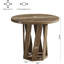 Petite table de conférence ronde en bois 31,5 po