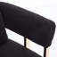 Élégante chaise à pieds dorés avec molleton noir - pour le salon, le vestiaire, le bureau et la salle de réception