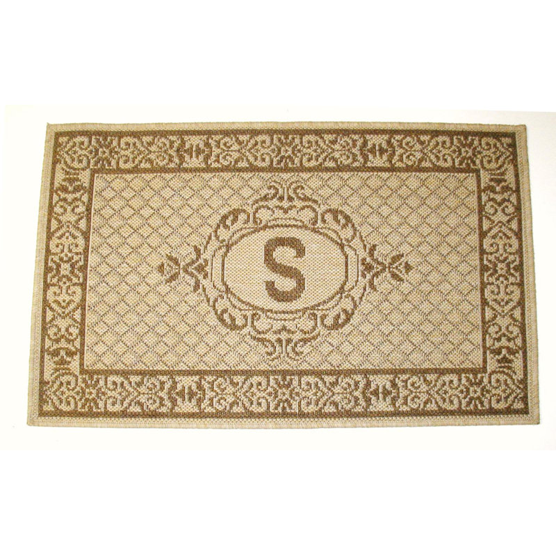 Tapis d'intérieur / extérieur brun Lexington, Rectangle 2 pi 7 po x 4 pi 7 po, H