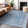 Machine Washable Indoor/Outdoor Xhevrie Blue Rug