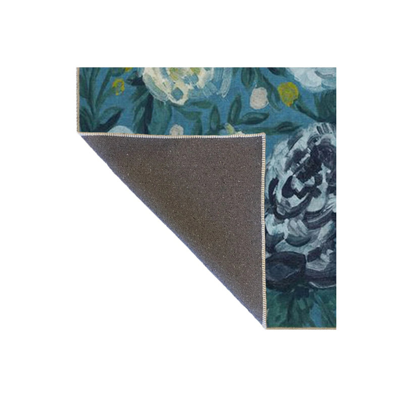 Tapis décoratif lavable à motif Blue Rose, Rectangle 2 pi 4 po x 4 pi