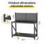 Work Bench With Pegboard,Heavy Duty 3000Lbs Capacity Workbench With Wheels Adjustable Shelves,Tool Cart,Work Table For Garage Warehouse47.2 H*47" W*19" D