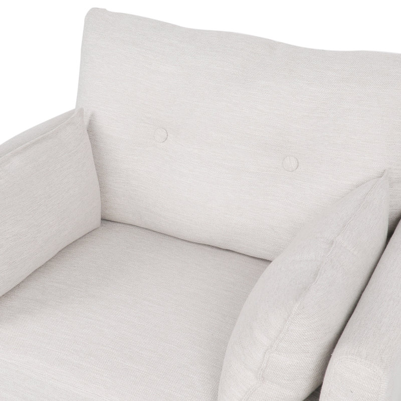 Upholstered Club Chair, Beige