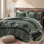 Ensemble d'édredon brodé Boho Farmhouse - Lit toutes saisons vert olive dans un sac avec édredon, draps, taies d'oreiller et taies décoratives, 7 pièces