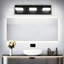 Applique murale à 3 lumières pour meuble-lavabo à DEL noir mat de 20 po à 3 lumières à intensité variable et rotative avec lumière blanche froide 6000K