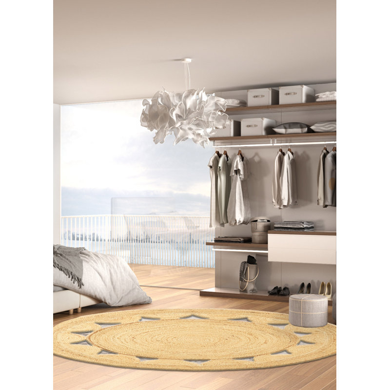 Tapis brun clair Palas Denizli 4 pi 0 po x 4 pi 0 po
