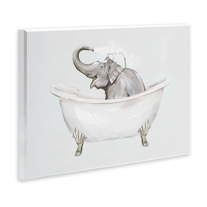 «Happy Elephant Splashing Bath» par Ziwei Li, L 15 po x H 10 po