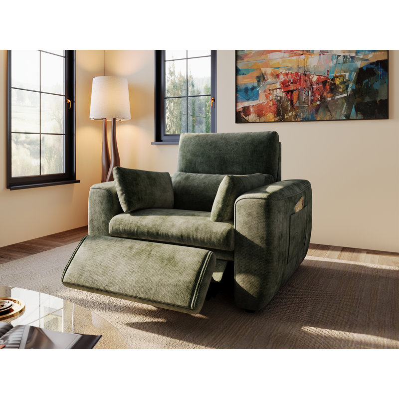 Fauteuil inclinable électrique surdimensionné de 52 po Itohan, Beige