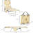 Poolside Reclining Chair With Face Hole, Arm Slots, Pillow And Storage Pocket For Patio, Garden, Beach, Beige Beach Pool Lounge 5-Level Adjustable , Slots