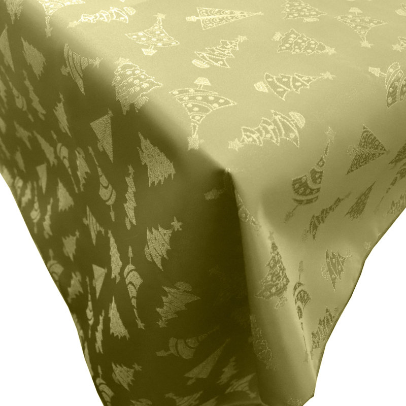 Kadey Brocade Dining Linens, 120" x 56", Gold