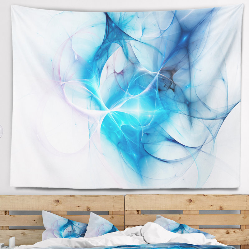 Blue Nebula Star - Tapisserie murale abstraite, H 50 po x l 60 po