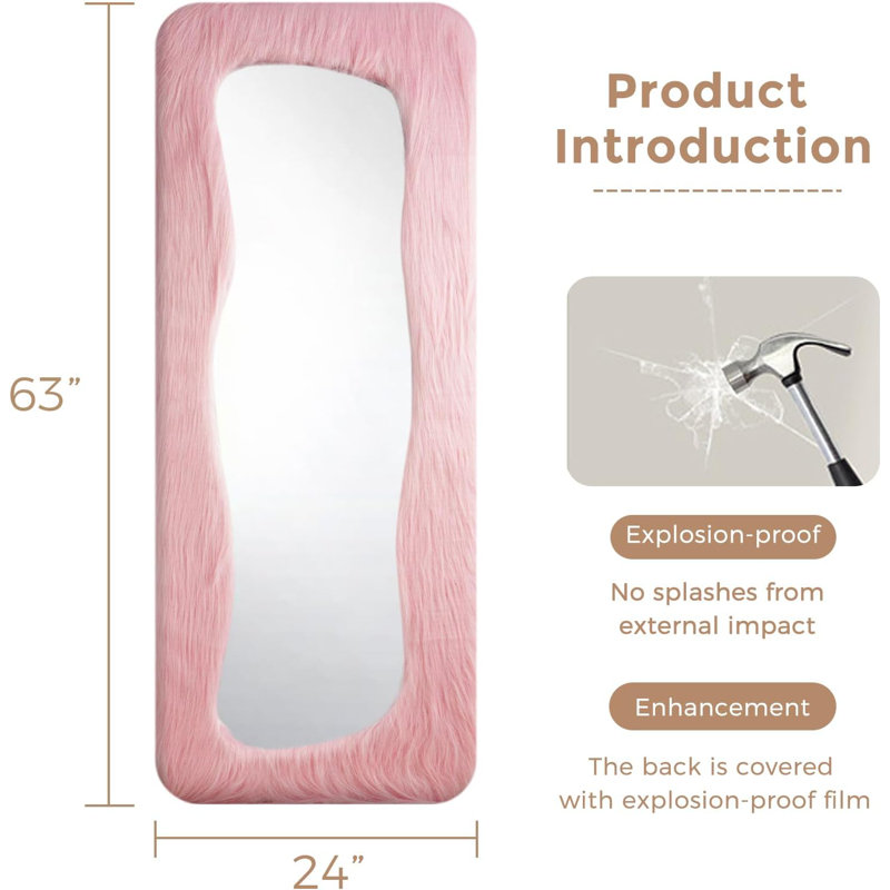 Madielynn Fabric Rectangle Wall Mirror
