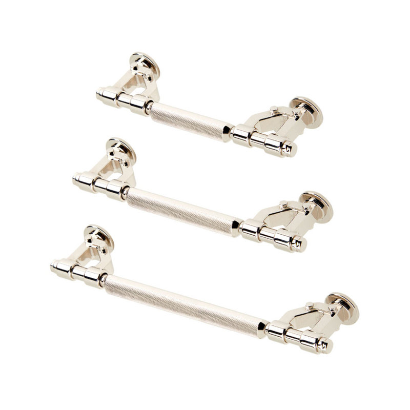 Industrial Bar / Handle Pull, Polished Nickel, 6"