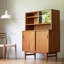Vintage Solid Wood Against The Wall One Piece Food Cabinet
