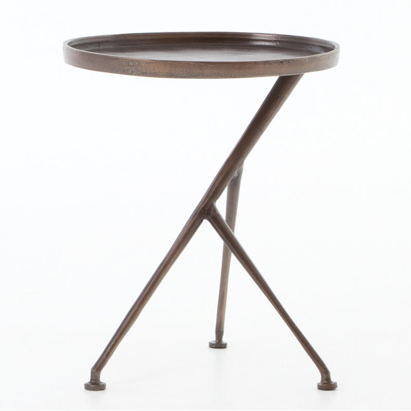 Table d'appoint en aluminium Greely, Rouille antique