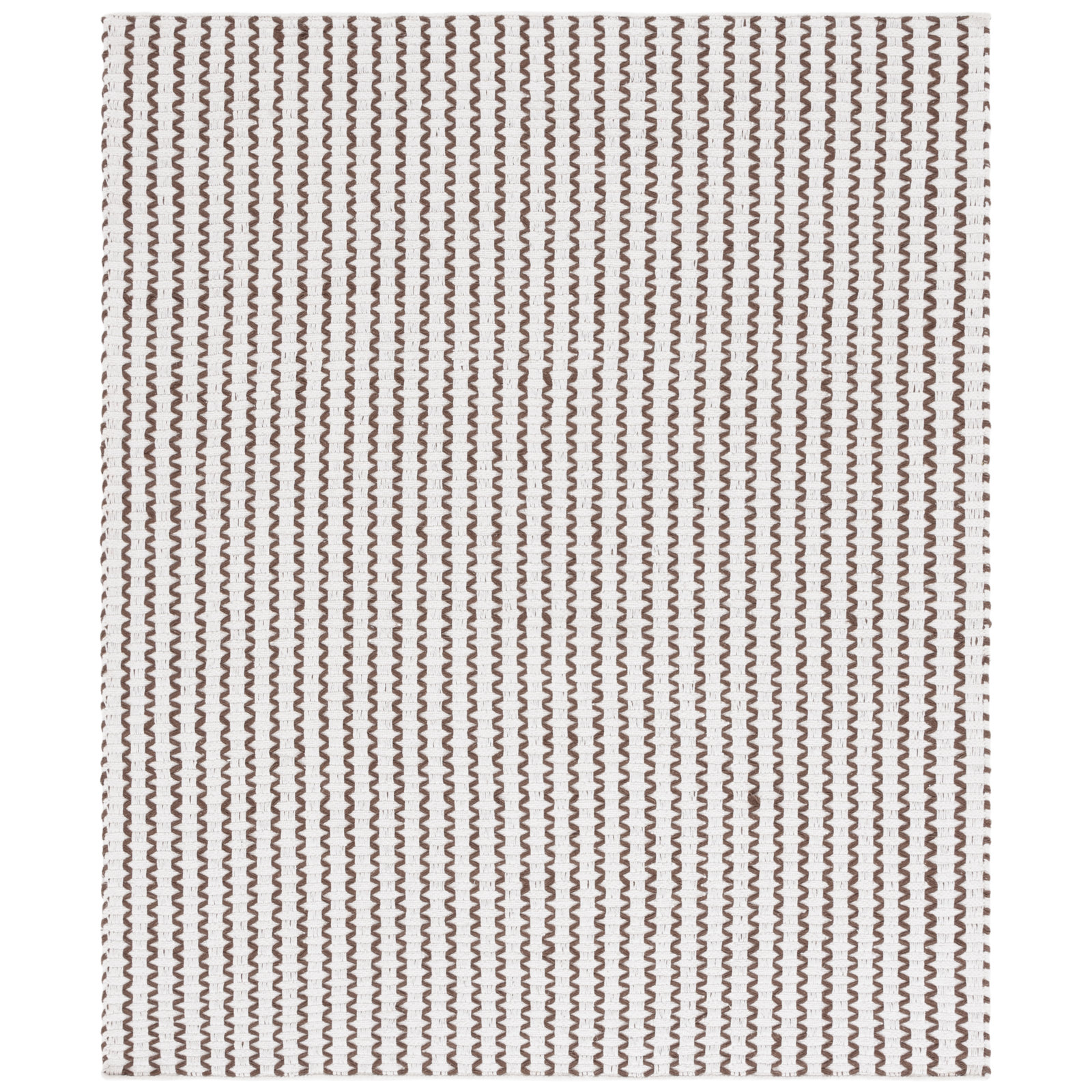 Hand-Woven Chevron Cotton Rug, Rectangle 8' x 10'
