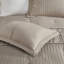 Ensemble d'édredon 7 pièces charmeuse en polyester taupe très grand-119922265