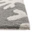 Tapis blanc / gris en polyester touffeté à la main Alfiya-178780030