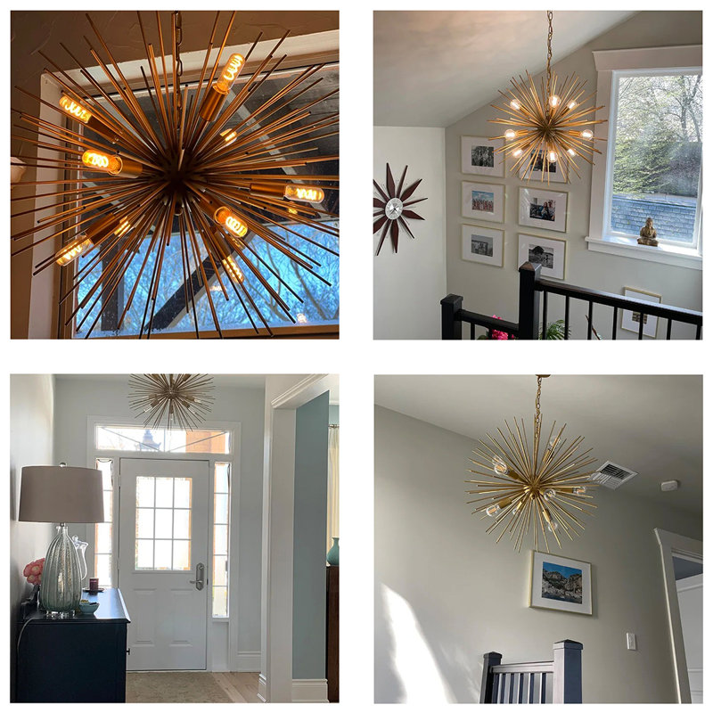 Chisem 9 - Light Gold Sputnik Pendant