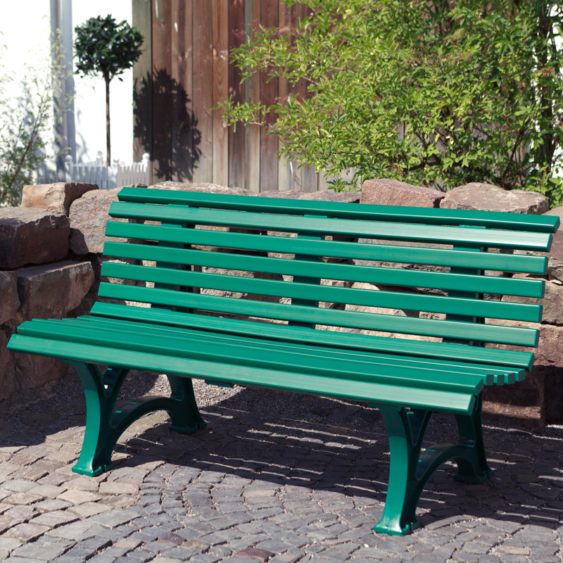 Banc de jardin ergonomique en PVC résistant aux intempéries - Vert, Vert