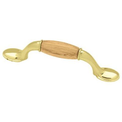 (Paquet de 12) Poignée traditionnelle en bois brillant de 3 po