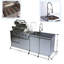 Barbecue au gaz en acier inoxydable à 4 brûleurs 72000 pour la cuisine extérieure, avec côté B, comptoirs en granit, armoires de rangement, hotte à doublure double avec jauge de température, lumières halogènes, électronique