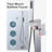 Single-handle Waterfall Freestanding Tub Faucet With Handheld Shower In. Brushed Nickel-128967693