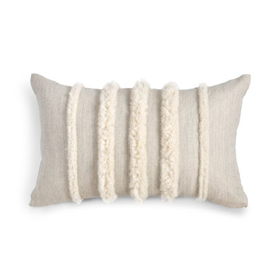 Housse de coussin texturé en laine d'alpaga