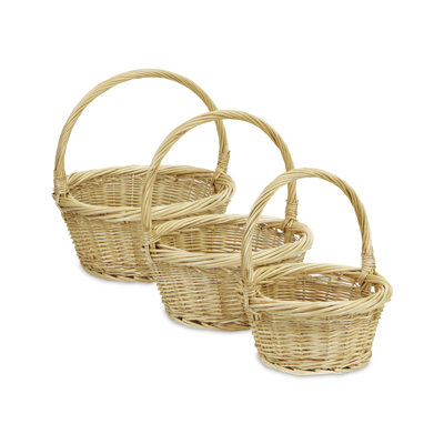 Ensemble de paniers 3 pièces en osier