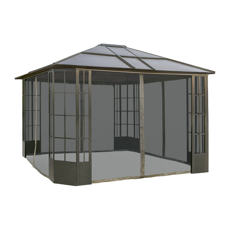 Pavillon de jardin Sojag Savino - noir, 14 pi. L 12 pi. D