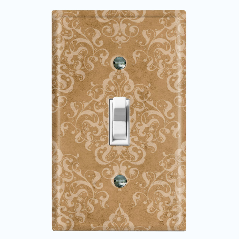 Patterned 1 - Gang Toggle Light Switch Standard Wall Plate
