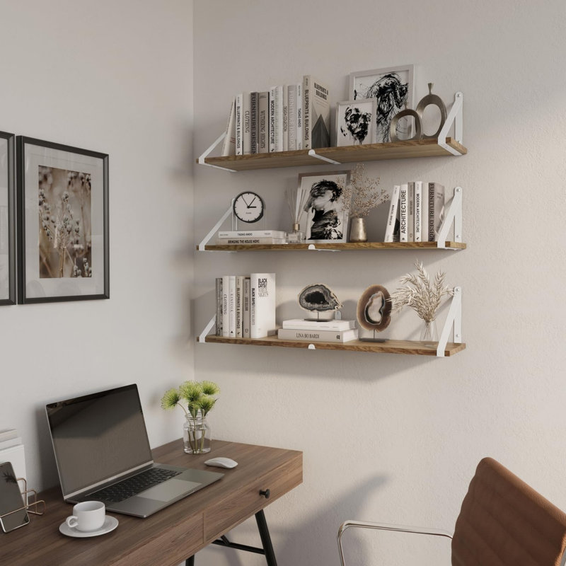 18 cm H x 80 cm W Floating Shelf Bookcase