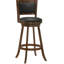 2Pcs Chestnut And Black Bar Stools - Suitable For Various Leisure Activities With Stable Footrest & Swivel   Of 2  Ideal A Relaxed Socializing Atmosphere